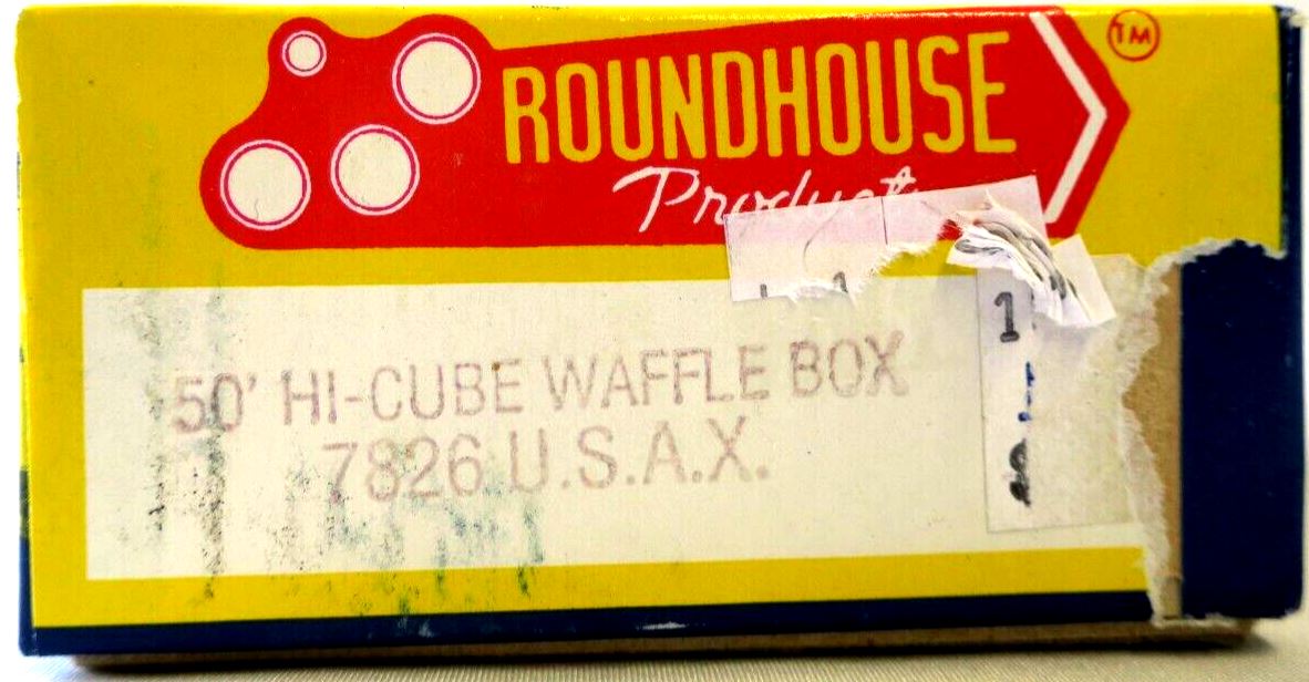 ROUNDHOUSE HO-SCALE 50' U.S. ARMY HI-CUBE WAFFLE BOXCAR KIT #7826 BRAND NEW