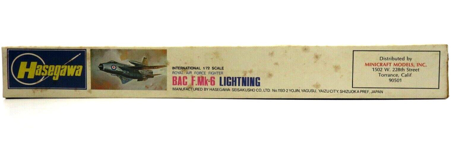 Hasegawa 1/72 BAC F.Mk-6 Lightning JS-019 Model Kit