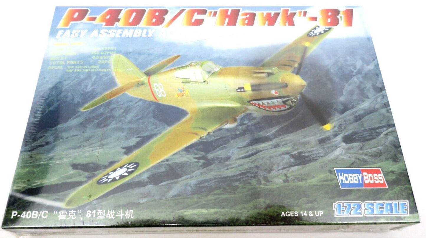 Hobby Boss 1/72 P-40B/C "Hawk"-81 Model Kit No.80209
