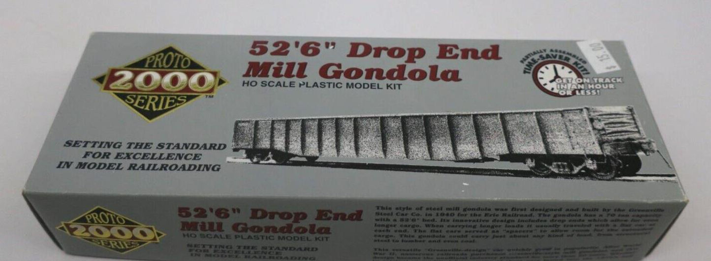 HO Lifelike Proto 2000 TS Kit 52' 6" Drop End Mill Gondola Ann Arbor / AA 2002