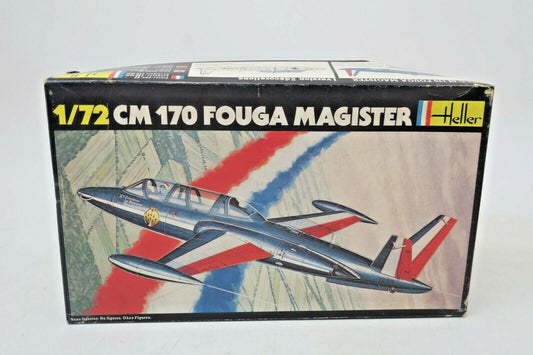 Heller CM 170 Fouga Magister Airplane Model New in Box 1/72 kit France