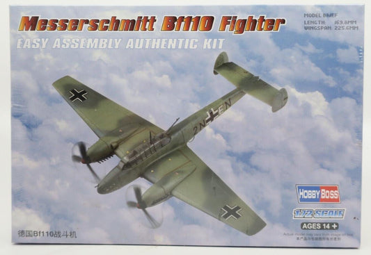 Hobby Boss 1/72 Messerchmitt Bf110 Fighter Model Kit No.80292