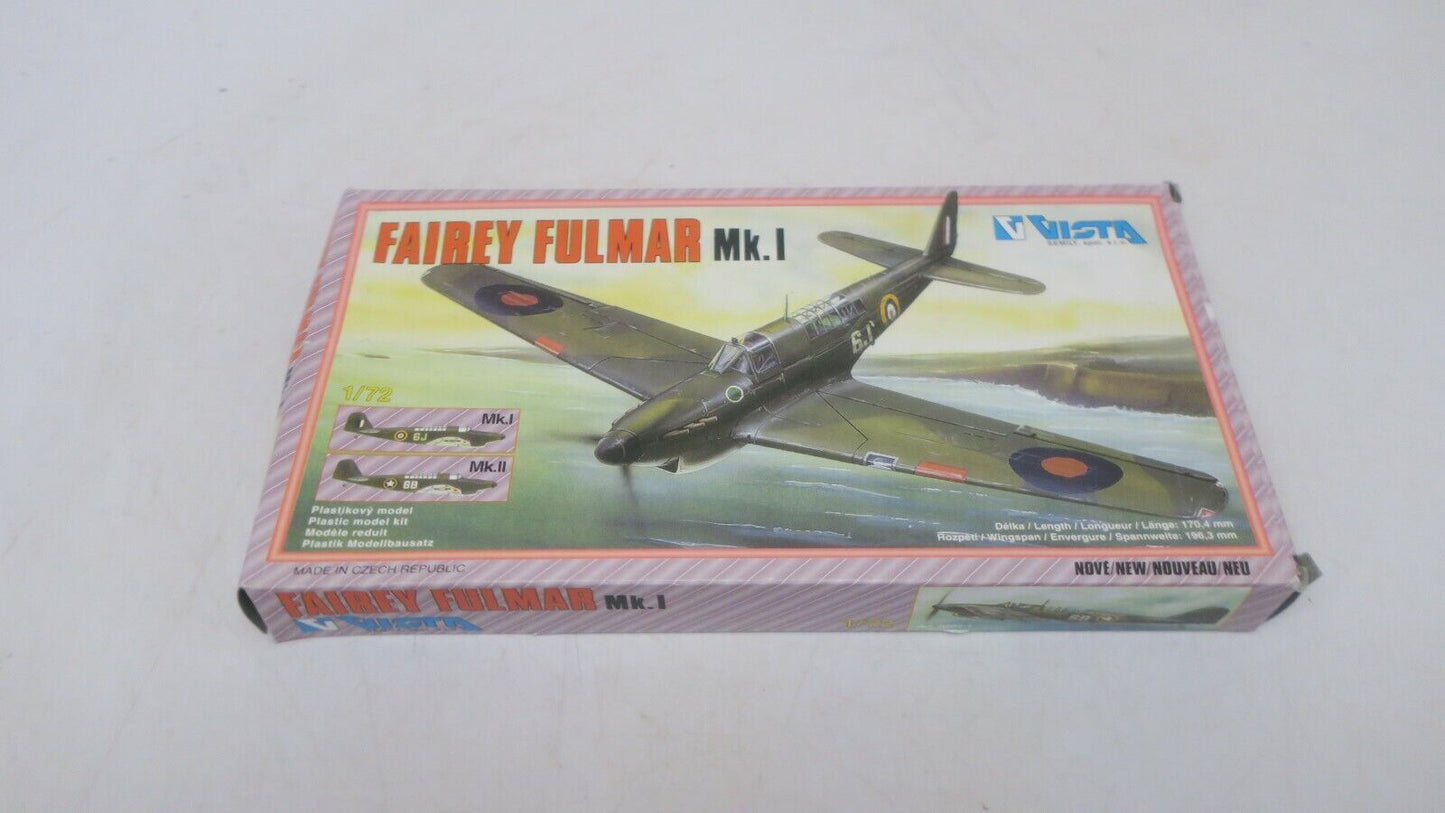 VISTA 1:72 FAIREY FULMAR MK.I PLASTIC AIRCRAFT MODEL KIT #0202-1