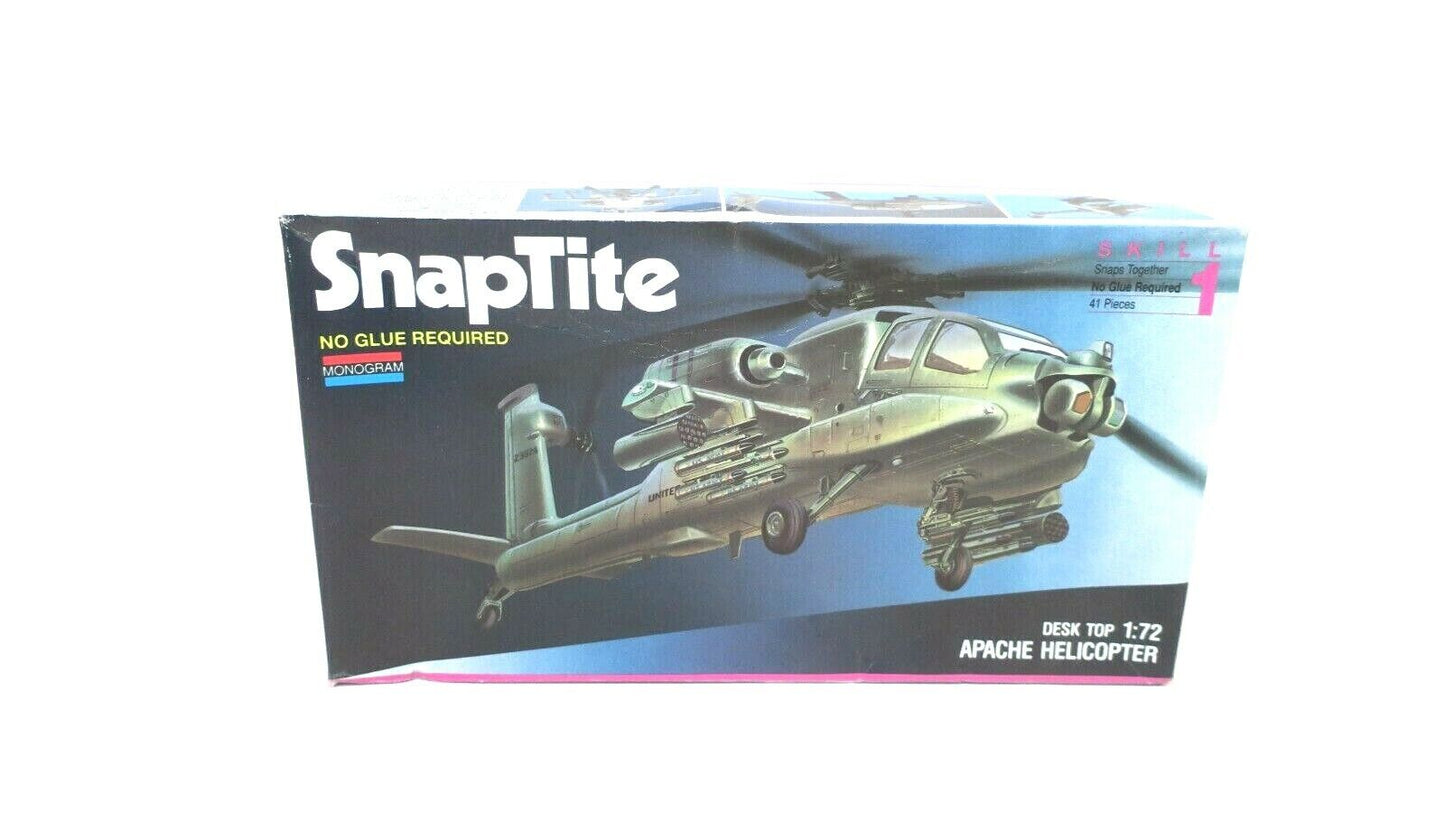 Monogram SnapTite -1:72 Scale Apache Helicopter Model Kit 1129