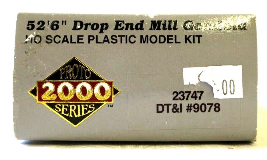 PROTO SERIES 2000 52'6" DROP END MILL GONDOLA HO SCALE PLASTIC KIT DT&L 9078