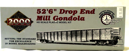 PROTO SERIES 2000 52'6" DROP END MILL GONDOLA HO SCALE PLASTIC MODEL KIT 23746
