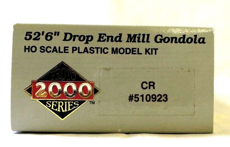 PROTO SERIES 2000 52'6" DROP END MILL GONDOLA HO SCALE PLASTIC KIT cr 510923