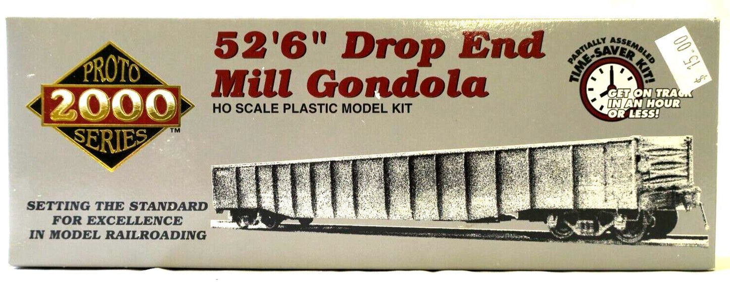 PROTO SERIES 2000 52'6" DROP END MILL GONDOLA HO SCALE PLASTIC KIT AA 2026