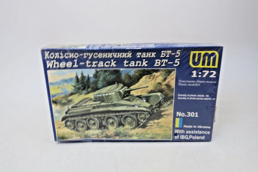 Wheel Track Tank BT-5 UMT models Ukraine No.301 1:72 Model Kit Unassembled