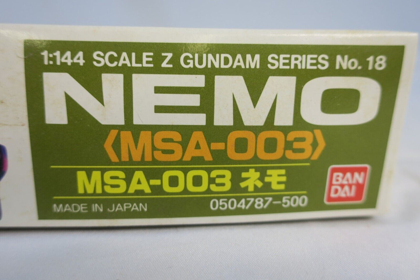 Bandai Z Gundam Series No. 18 Nemo MSA-003 1/144 Model Kit 0504787-500 C13