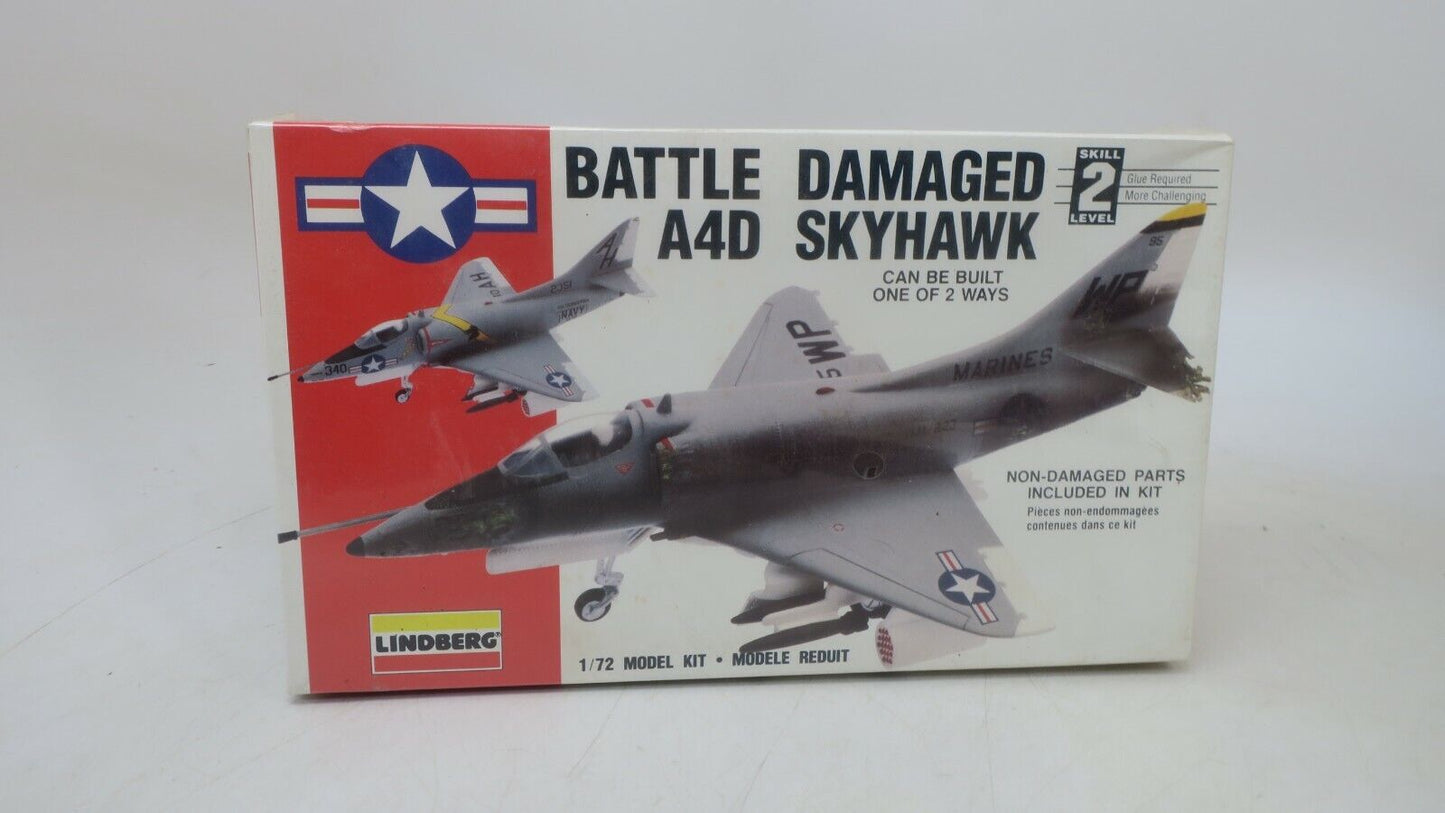 1/72 Lindberg Battle Damaged A4D Skyhawk Scooter US Navy Plastic Model Kit 70963