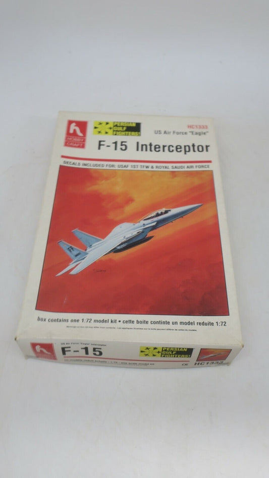 VINTAGE MODEL KIT 1:72 GULF WAR F-15 US INTERCEPTOR HOBBY CRAFT HC1333 AIRPLANE