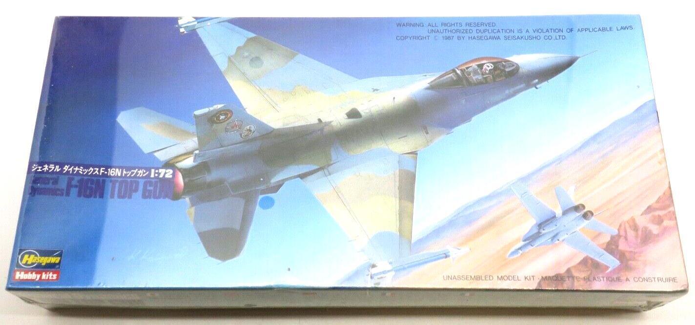 SEALED Hasegawa General Dynamics 1/72 F-16N Top Gun Model Kit 718-700