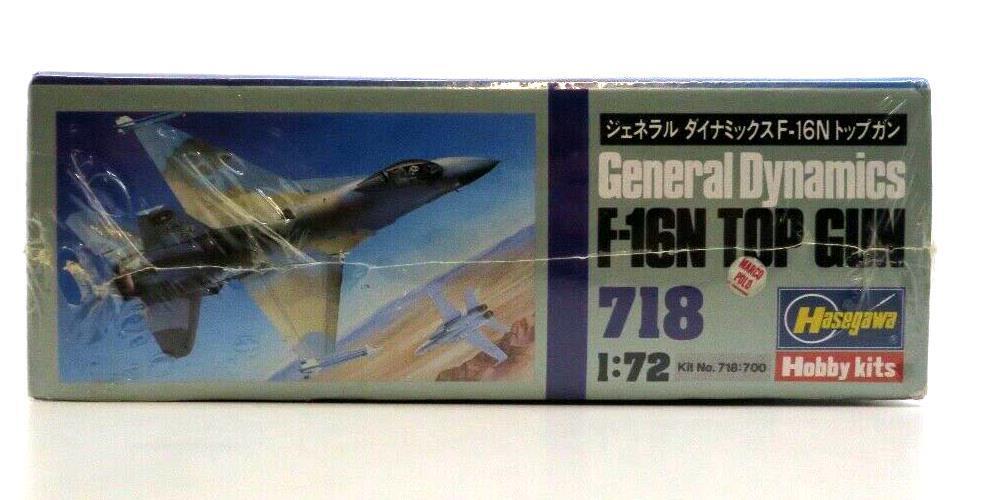 SEALED Hasegawa General Dynamics 1/72 F-16N Top Gun Model Kit 718-700