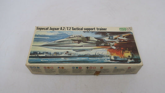 VINTAGE NOS 1974 FROG SEPECAT JAGUAR A2 T2 TACTICAL TRAINER 1/72 MODEL KIT #F402