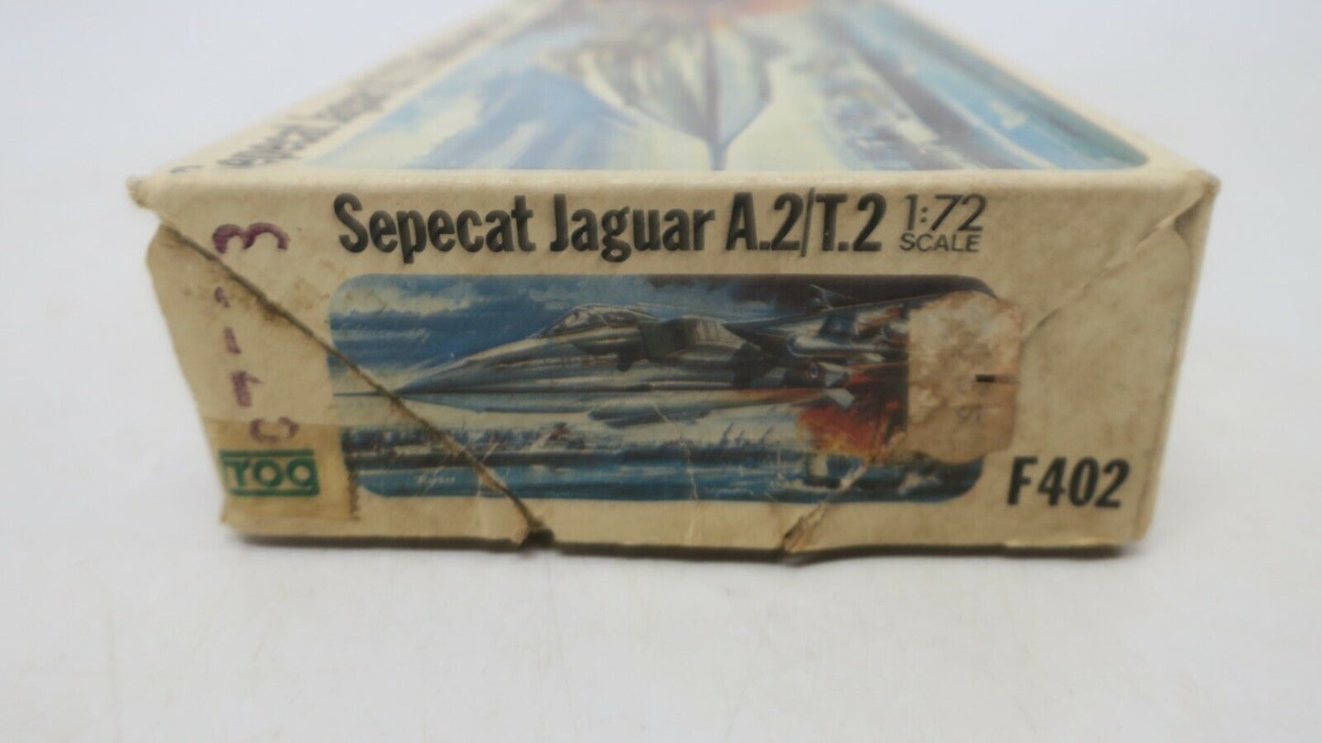 VINTAGE NOS 1974 FROG SEPECAT JAGUAR A2 T2 TACTICAL TRAINER 1/72 MODEL KIT #F402