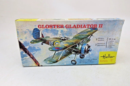 HELLER 1/72-SCALE GLOSTER GLADIATOR Mk.II WW2 RAF BIPLANE FIGHTER Kit# 153