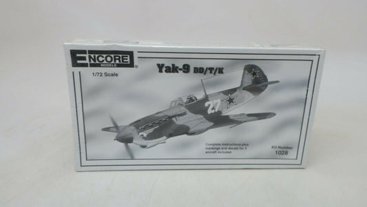 ENCORE YAK-9 DD/T/K 1/72 WWII SOVIET AIRPLANE MODEL KIT # 1028 - SEALED