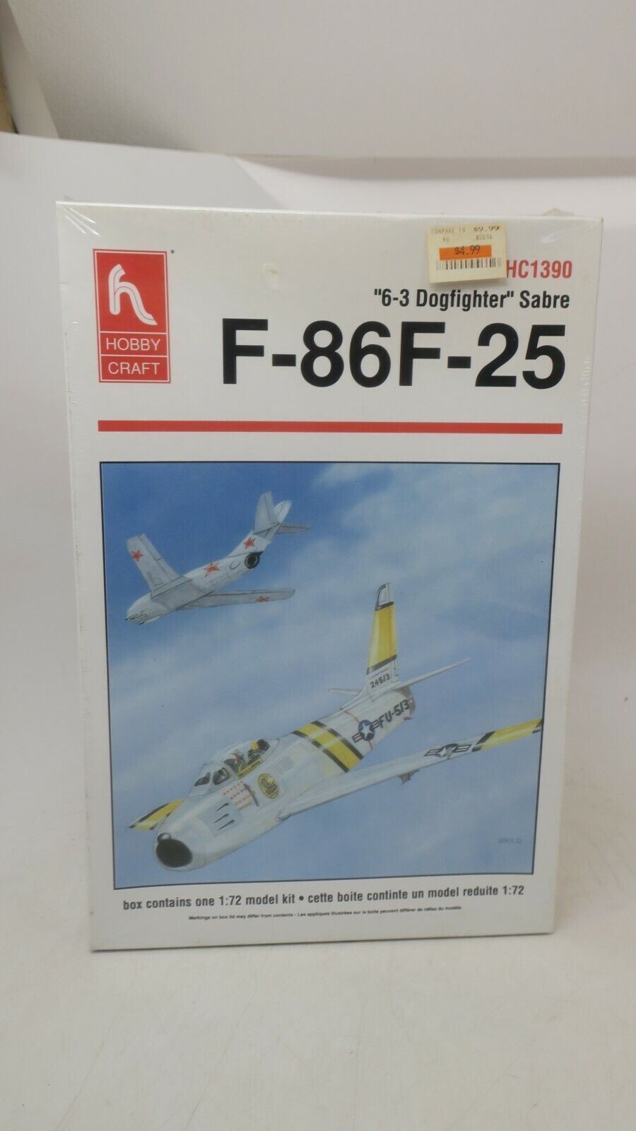 1/72 KIT HOBBYCRAFT NO. HC1390 F-86F-25 "6-3 DOGFIGHTER" SABRE NEW SEALED BOX
