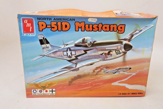 NEW AMT ERTL P-51D NORTH AMERICAN MUSTANG 1:48 FIGHTER AIRPLANE MODEL KIT #8880