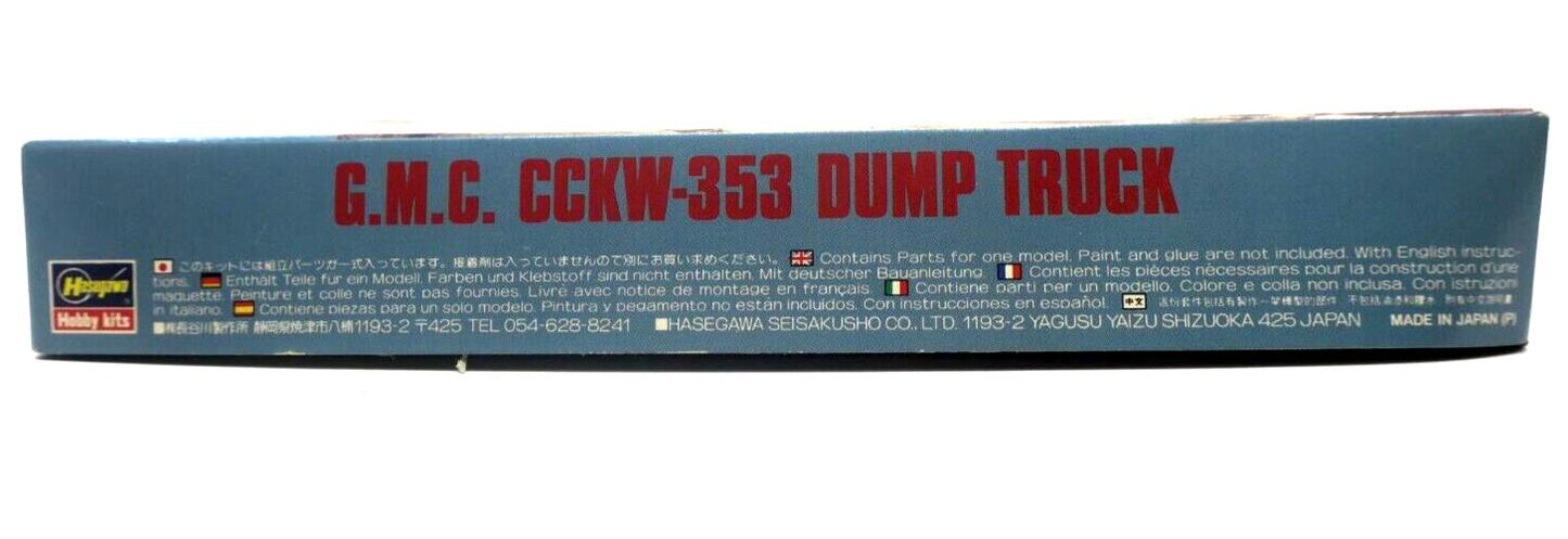 Hasegawa 1/72 GMC CCKW-353 Dump Truck MT22-500 31122 Model Kit