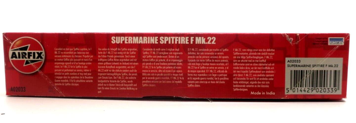 Airfix 1/72 Supermarine Spitfire F Mk.22 A02033 Model Kit