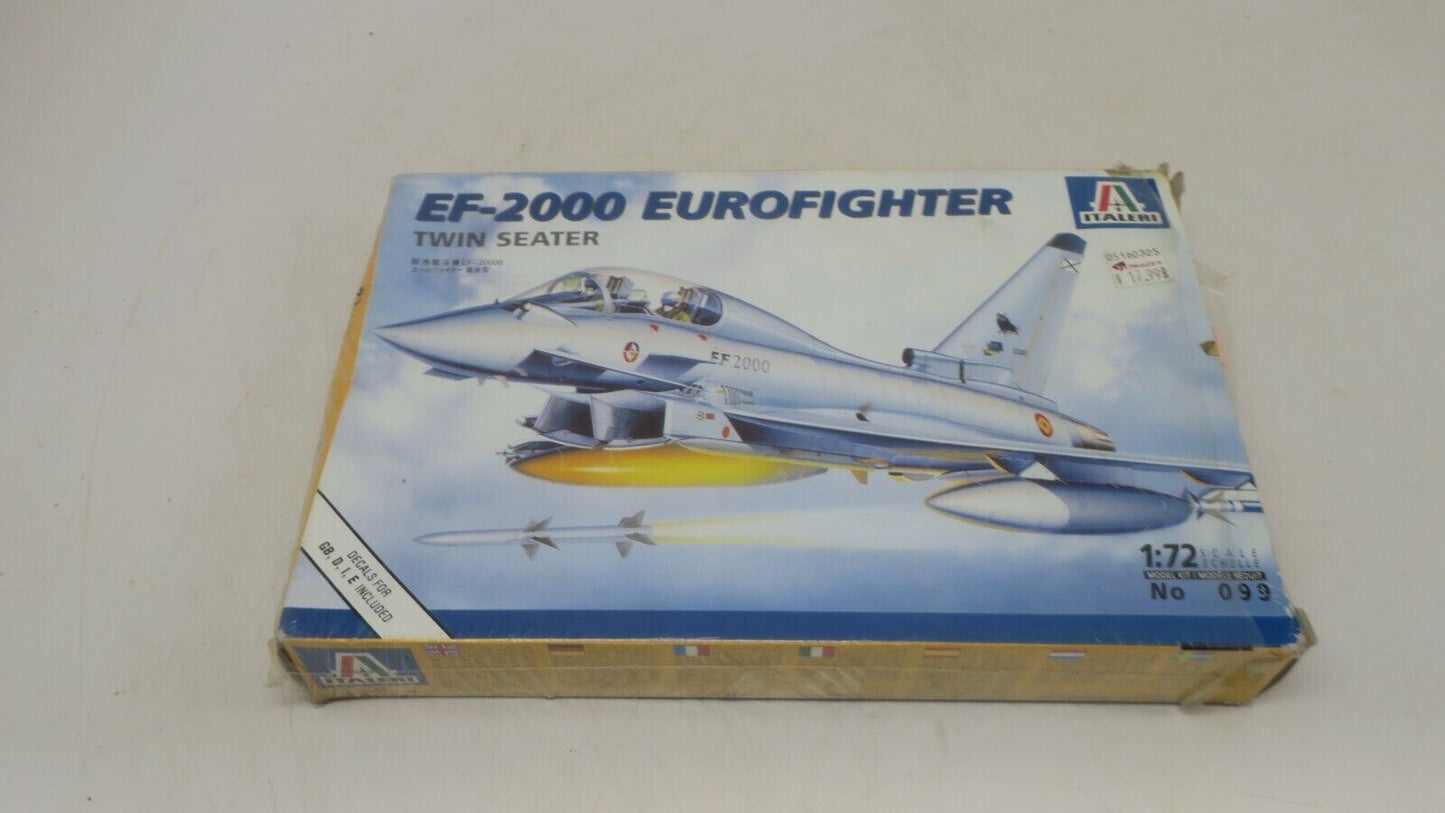 ITALERI 1:72 EF-2000 EUROFIGHTER TWIN SEATER PLASTIC MODEL KIT #099