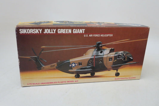 1986 Lindberg 1141 Sikorsky Jolly Green Giant Helicopter Snap Fit Model Kit 1/72