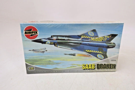 AIRFIX 1:72 SAAB J-35 DRAKEN PLASTIC AIRCRAFT MODEL KIT #02039-4 #269XU