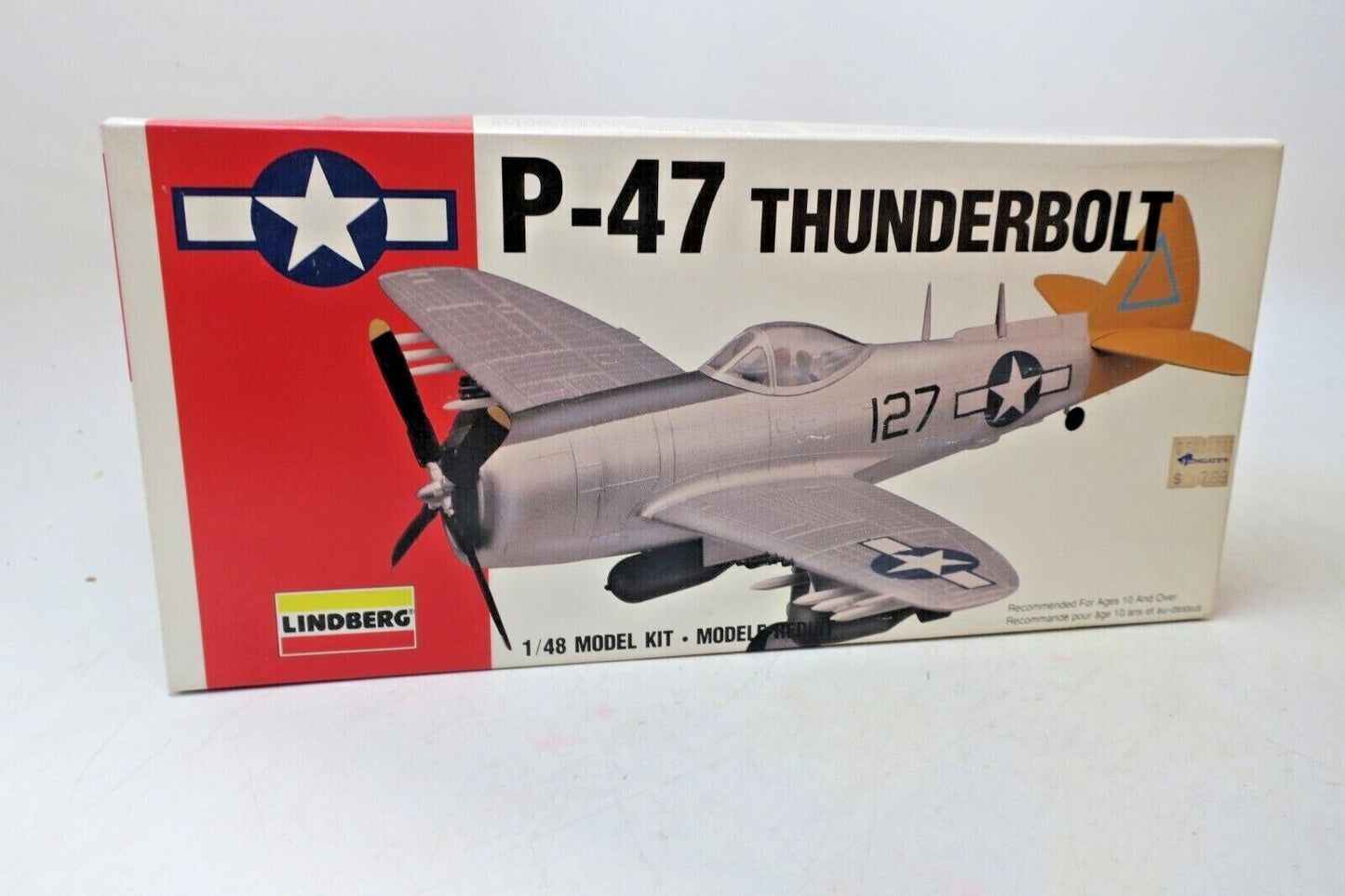 LINDBERG P-47 THUNDERBOLT 1/48 SCALE MODEL KIT 70502