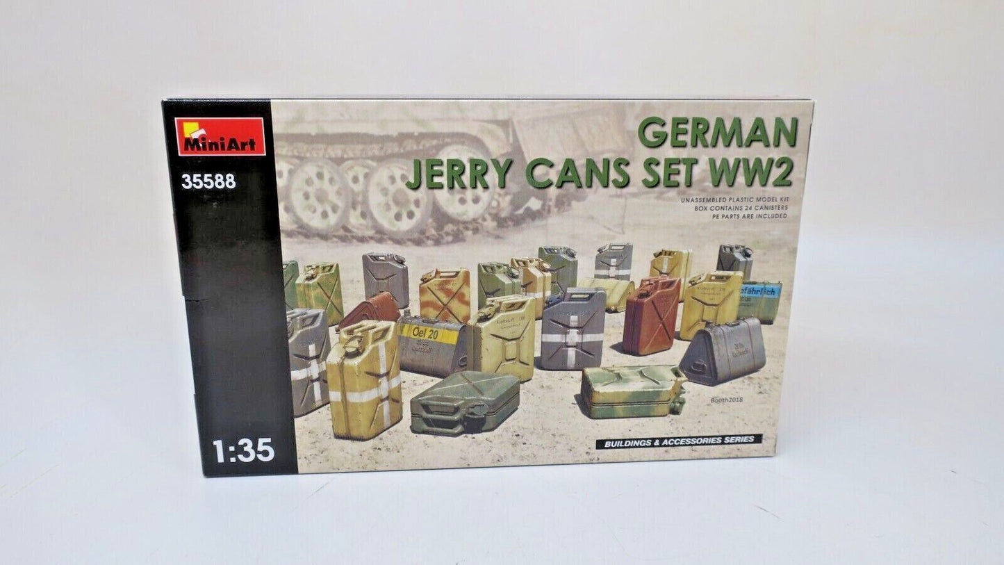 MINIART GERMAN JERRY CANS SET WW2 1/35 SCALE PLASTIC MODEL KIT