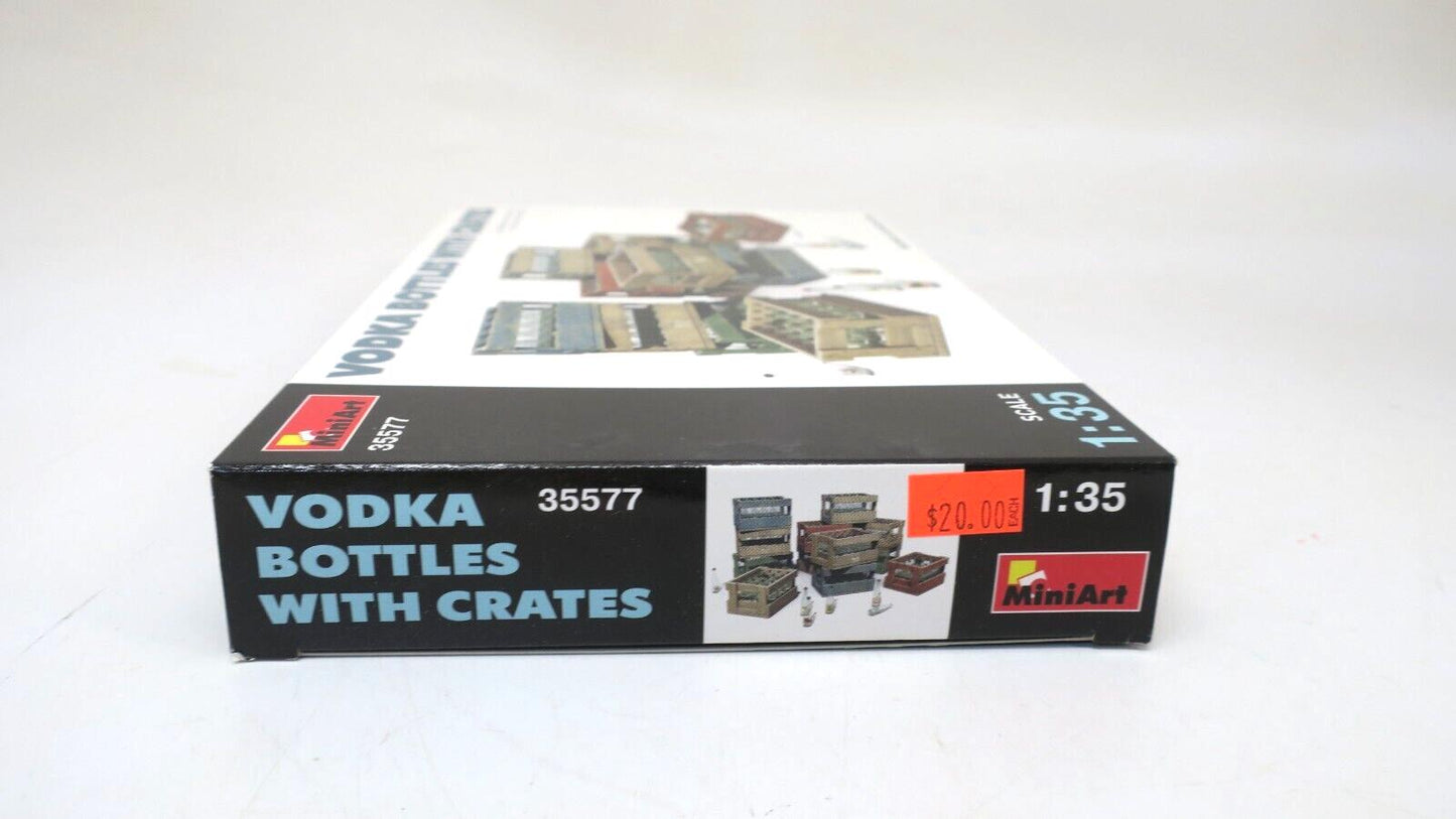 MINIART VODKA BOTTLES WITH CRATES 1/35 SCALE PLASTIC MODEL KIT 35577