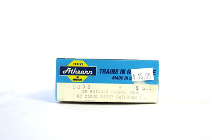 HO ATHEARN 5078 50 FT RAILBOX DOUBLE DOOR BOXCAR KIT MC CLOUD RIVER RAILROAD CO
