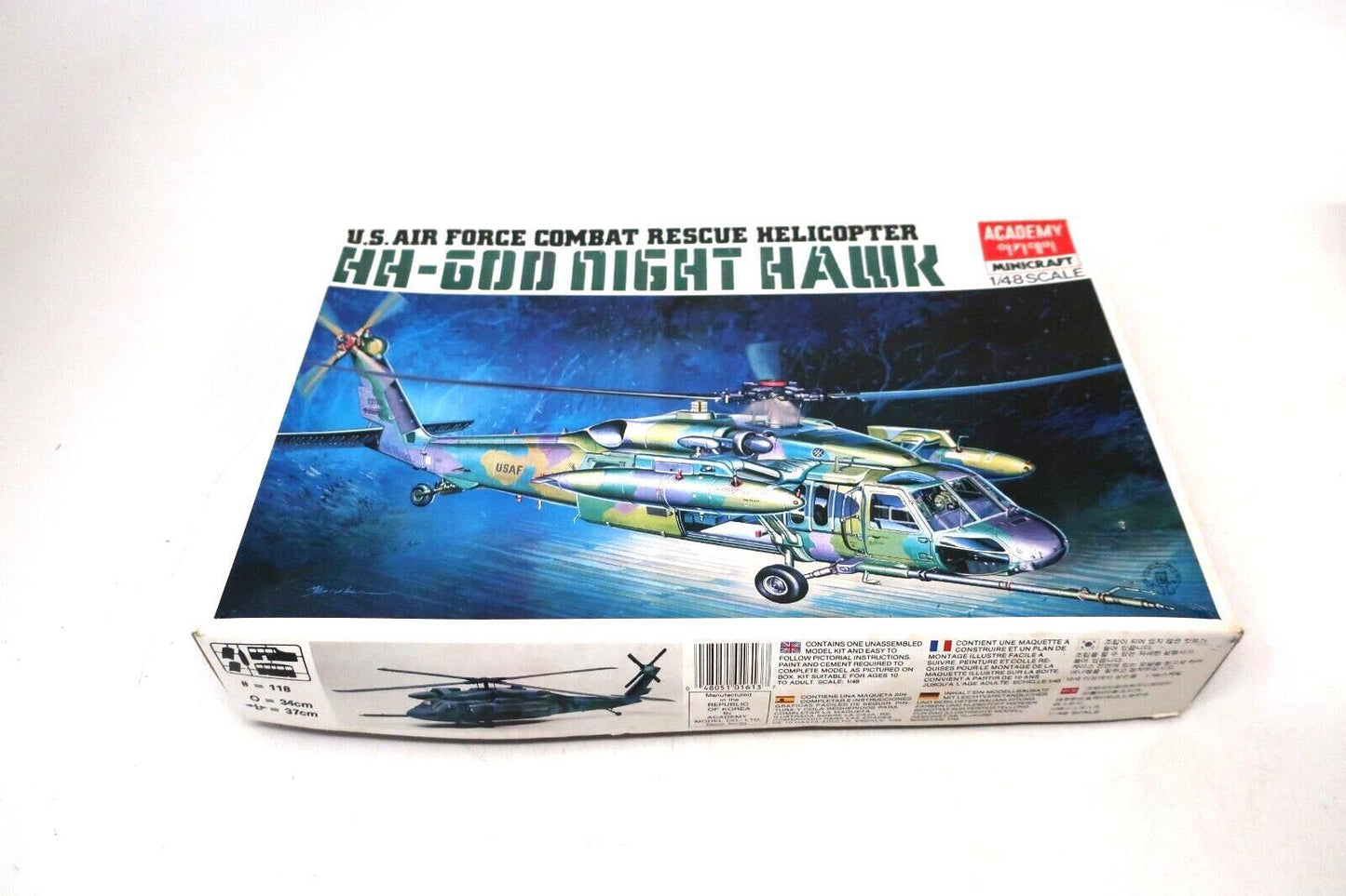 ACADEMY MINICRAFT 1:48 COMBAT RESCUE HELICOPTER HH-60D NIGHT HAWK KIT #1613
