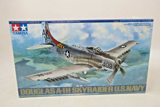 Tamiya 61058 1/48 Scale Model Aircraft Kit U.S.Navy Douglas A-1H Skyraide