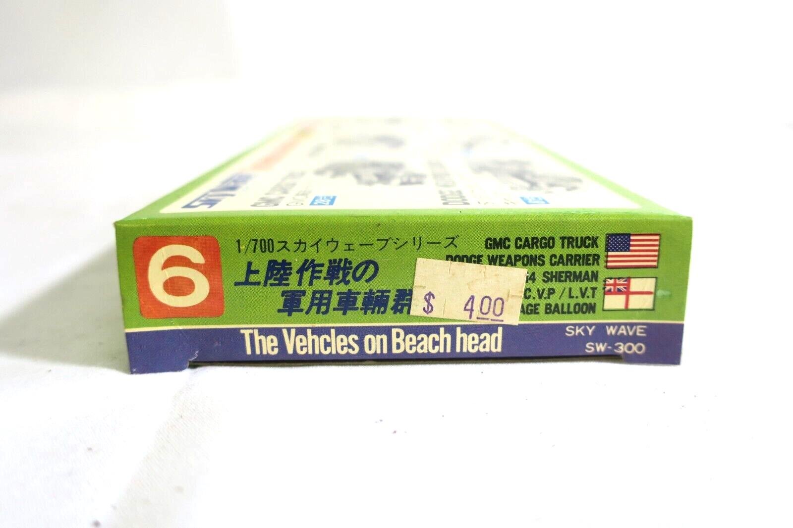 SKYWAVE KIT. WW2. THE VEHICLES ON BEACH HEAD. 1/700 TANKS, TRUCKS, LANDING (F13) - WISE GUYS HOBBIES LLC
