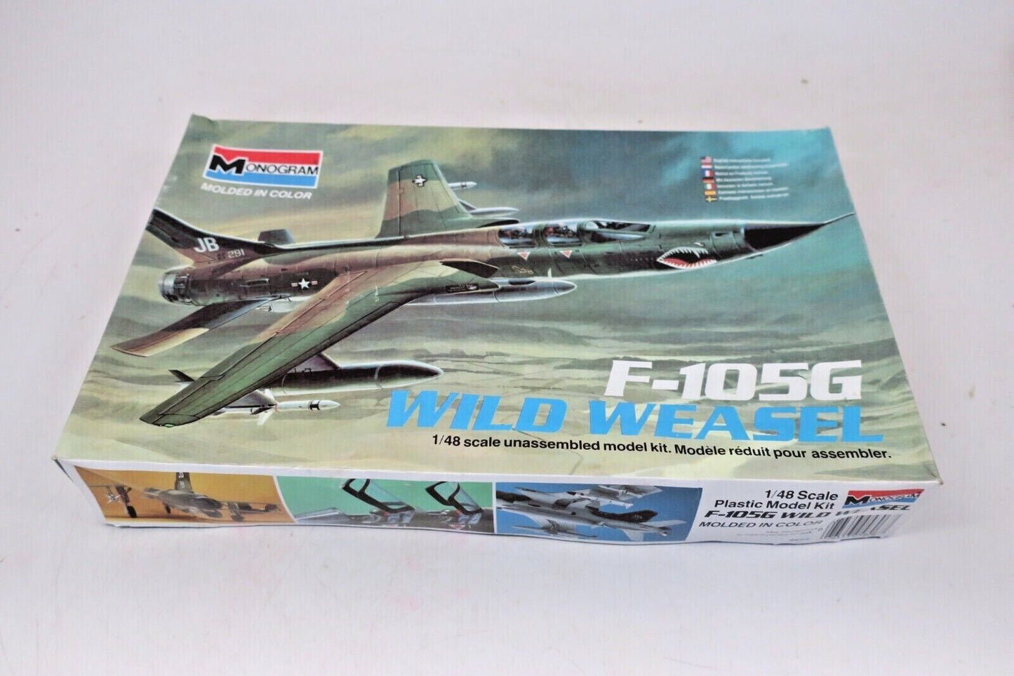 MONOGRAM 1/48 MODEL KIT F-105G WILD WEASEL #5806 AIRPLANE SEALED BOX 1982