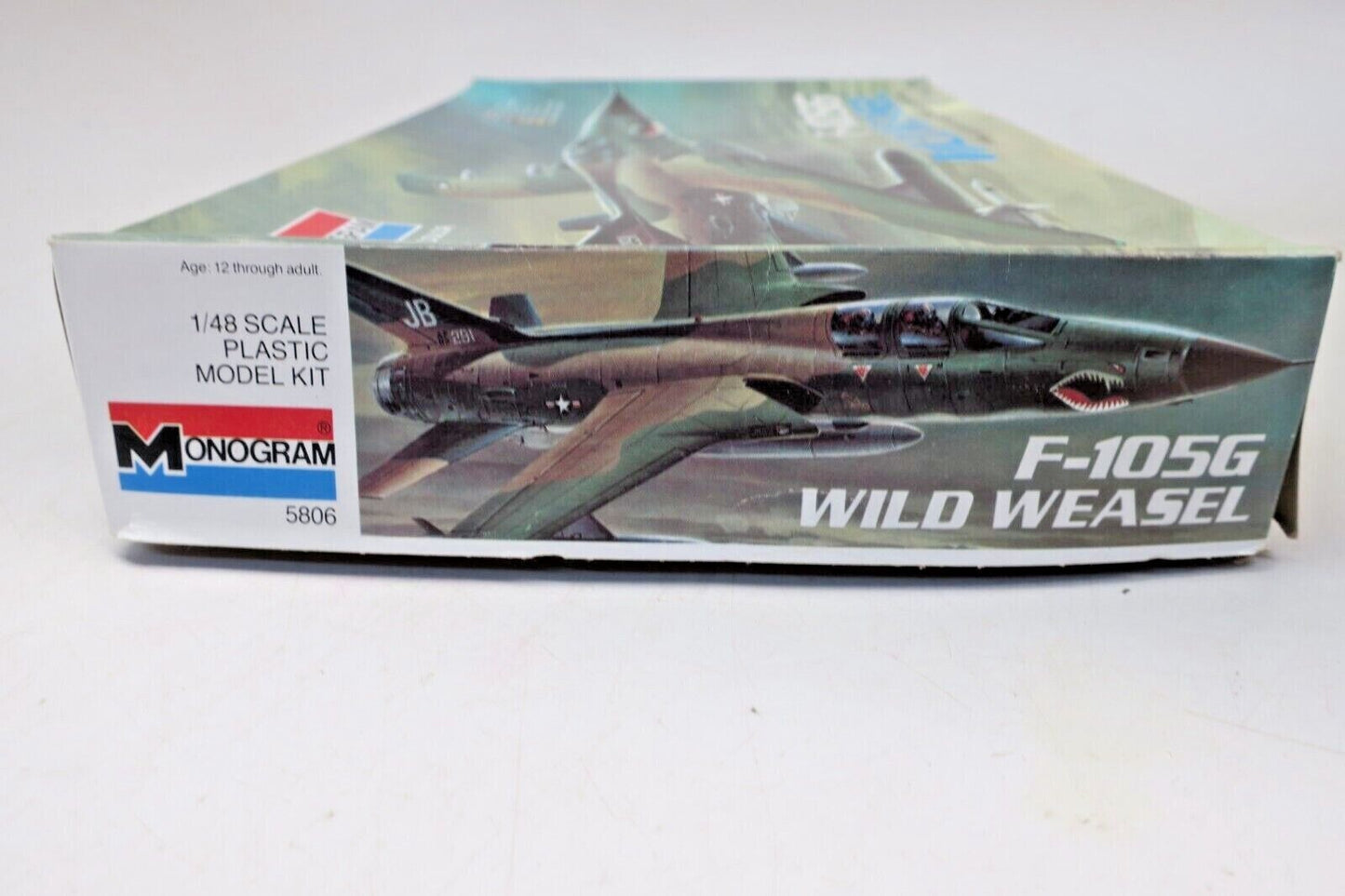 MONOGRAM 1/48 MODEL KIT F-105G WILD WEASEL #5806 AIRPLANE SEALED BOX 1982