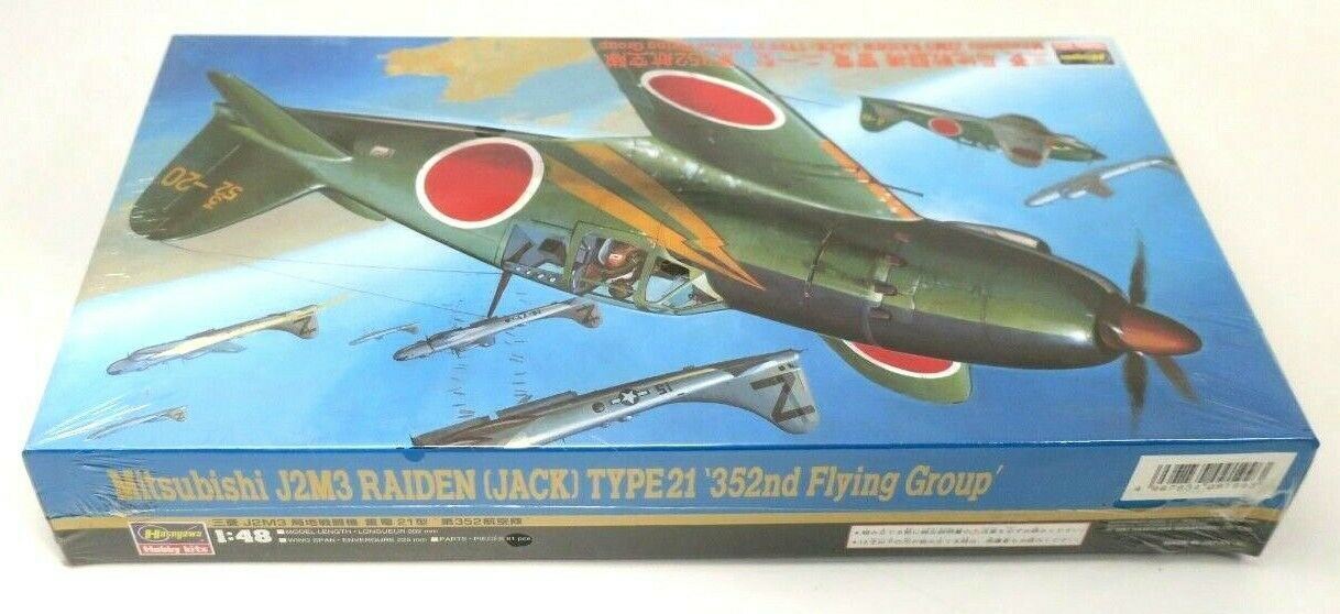 Hasegawa MITSUBISHI J2m3 Raiden (jack) Type 21 352nd Group 1/48 Model Kit 09199