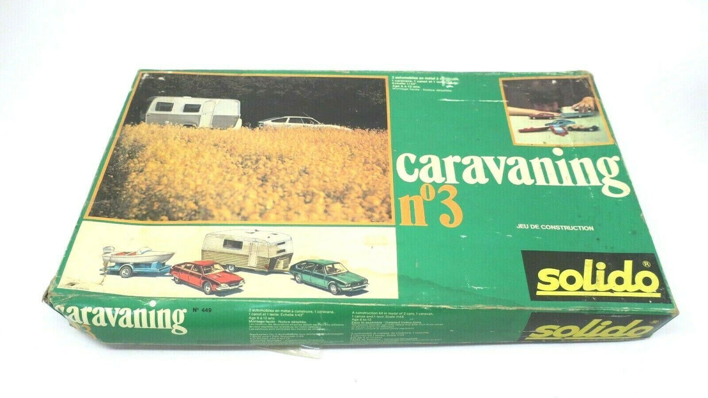 DIECAST SOLIDO VINTAGE KIT CARAVANING #3 NOS