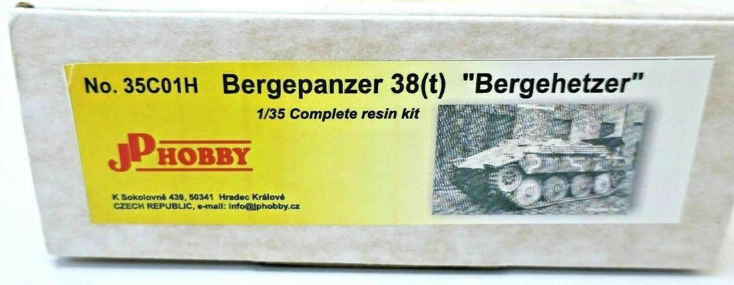 JP HOBBY BERGEPANZER 38(T)-"BERGEHETZER" IN 1/35 SCALE RESIN KIT P/N: 35C01H